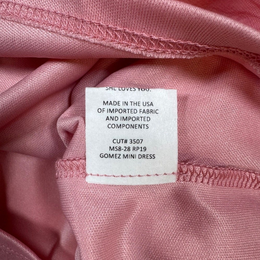 Show Me Your Mumu Gomez Mini Dress Women Medium Pink Shimmer Halter Neck MS8-28 - Picture 7 of 10